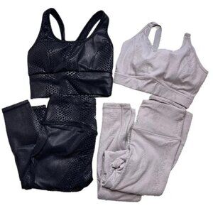 ✨Fashion Nova Bra & Legging Bundle | Snake Print Foil & Embossed | SZ Small